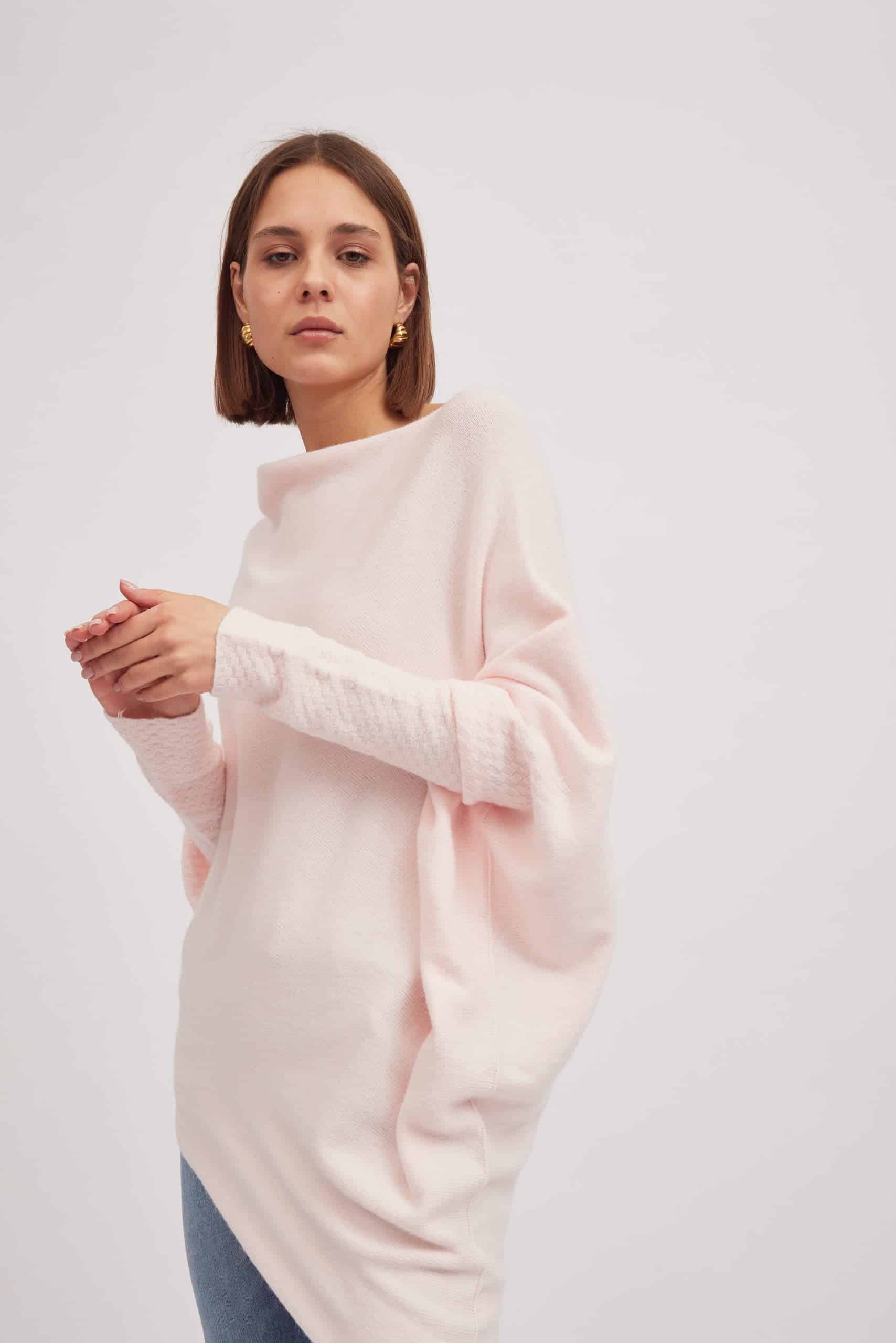 Asymmetric Knit, Pale Pink image 3