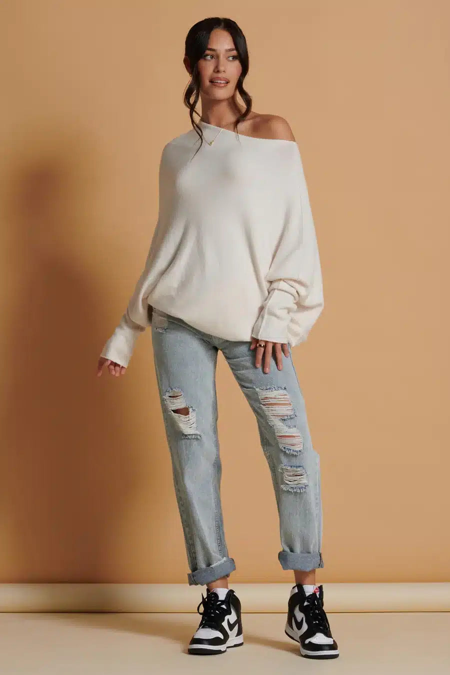 Asymmetric Knit, Seasonal White image 0