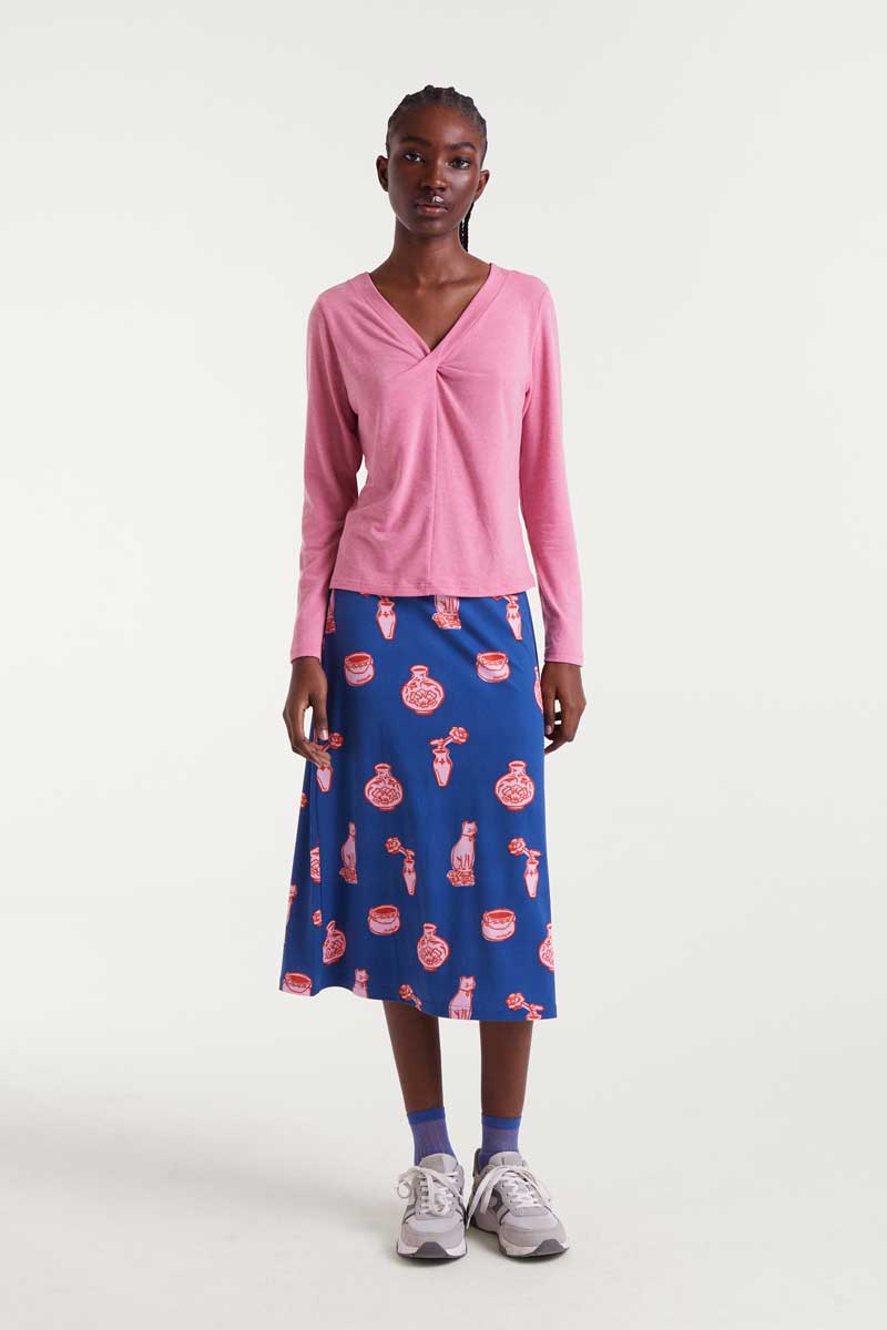 Amalia Long Sleeve Top, Pink image 3