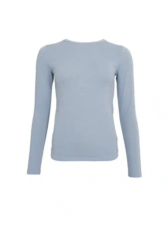 Faye Lurex Long-Sleeved Top, Ice Blue colour image 2