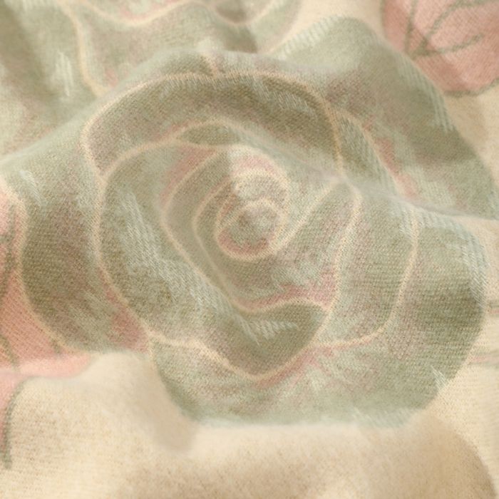 Rose Design Scarf, Beige image 2