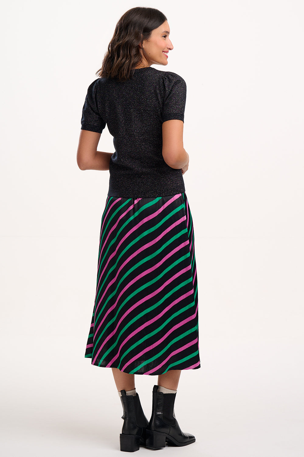 Blossom Knit Top, Black, Rainbow Sparkle image 4