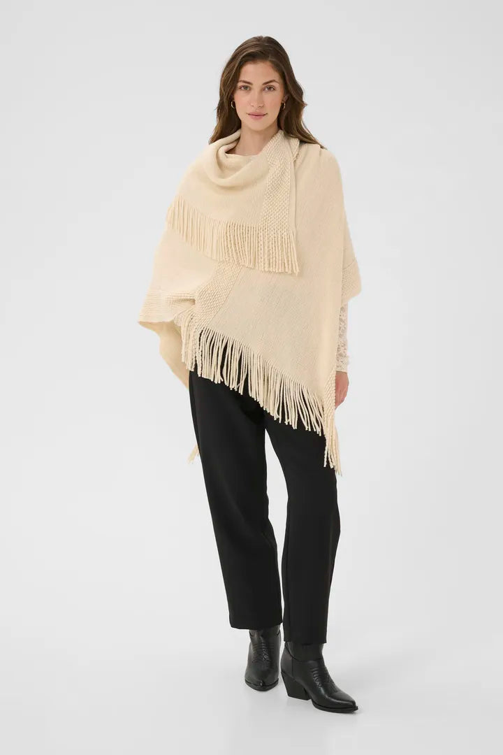 Sivas Knit Poncho, Birch image 2