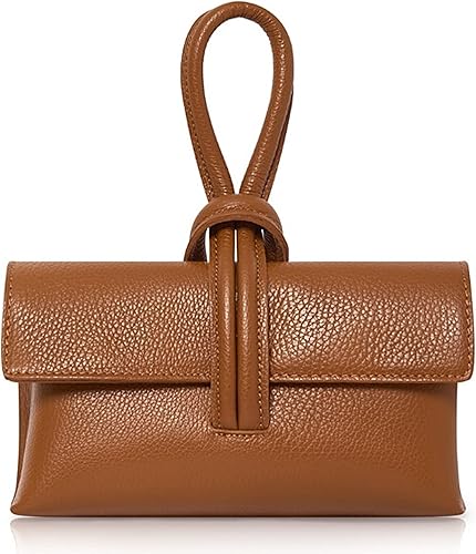 Leather Loop Bag, Tan image 0