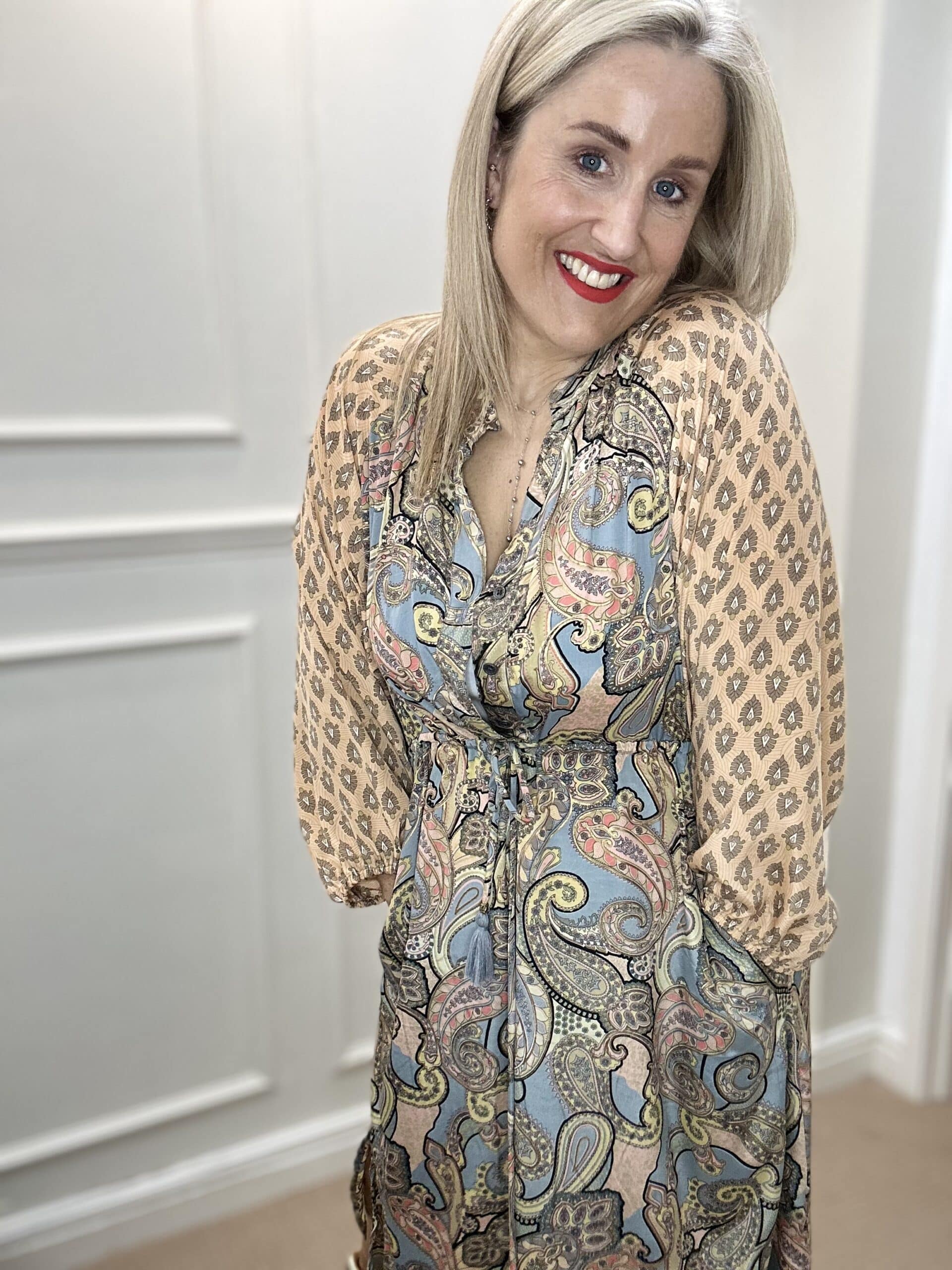 Luna Raglan Dress, Paradise Sky Mix image 1
