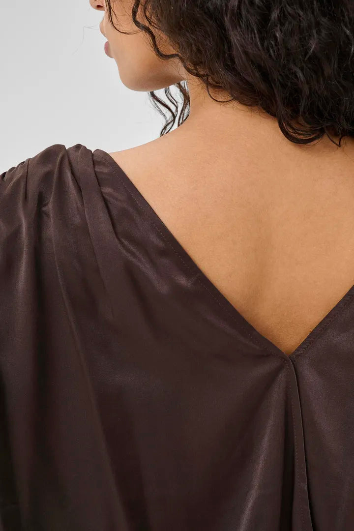 Estelle Wrap Blouse, Espresso image 3