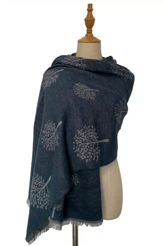Reversible Woodland Tree Print Scarf image 0