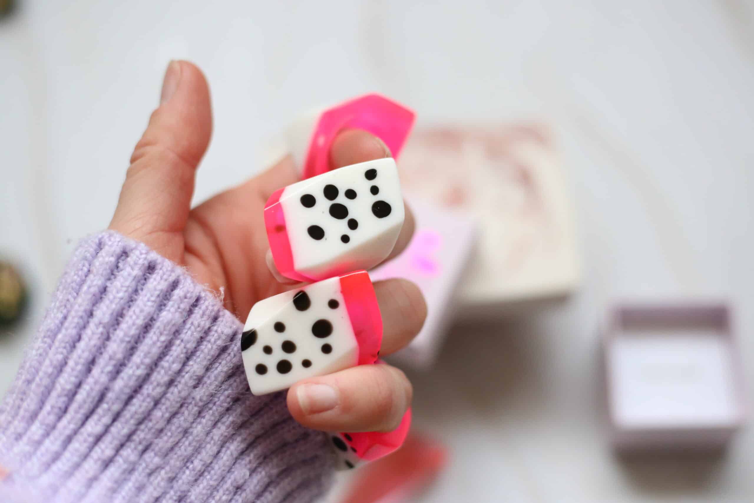 Pink Dalmation Long Ring image 2
