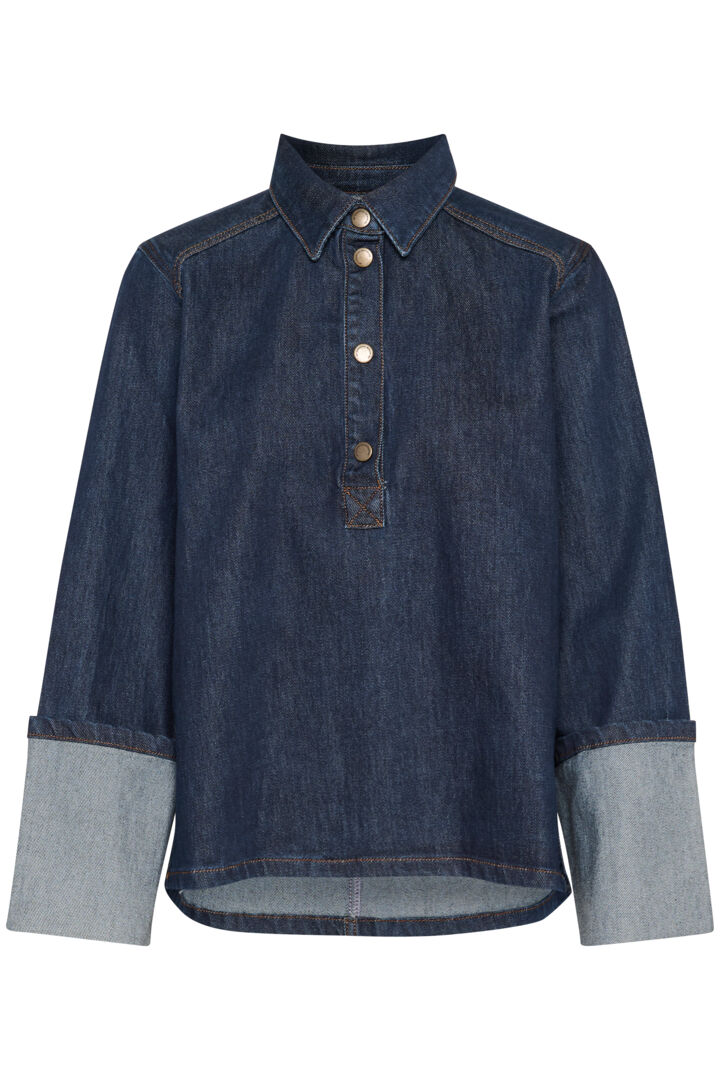 Abina Boxy Blouse, Indigo image 4