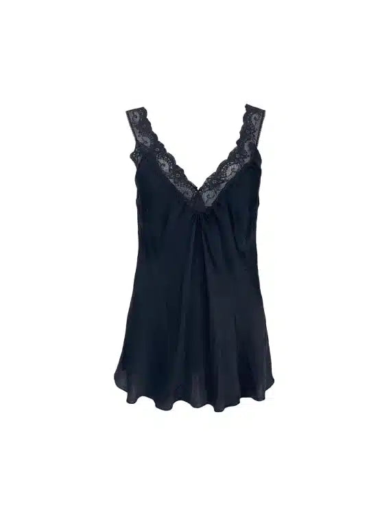 Lace Cami Vest, Black image 4
