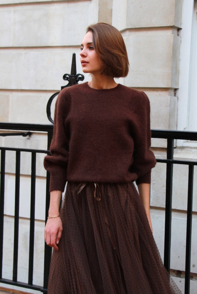 Isabelle Sweater, Chocolate Brown image 1