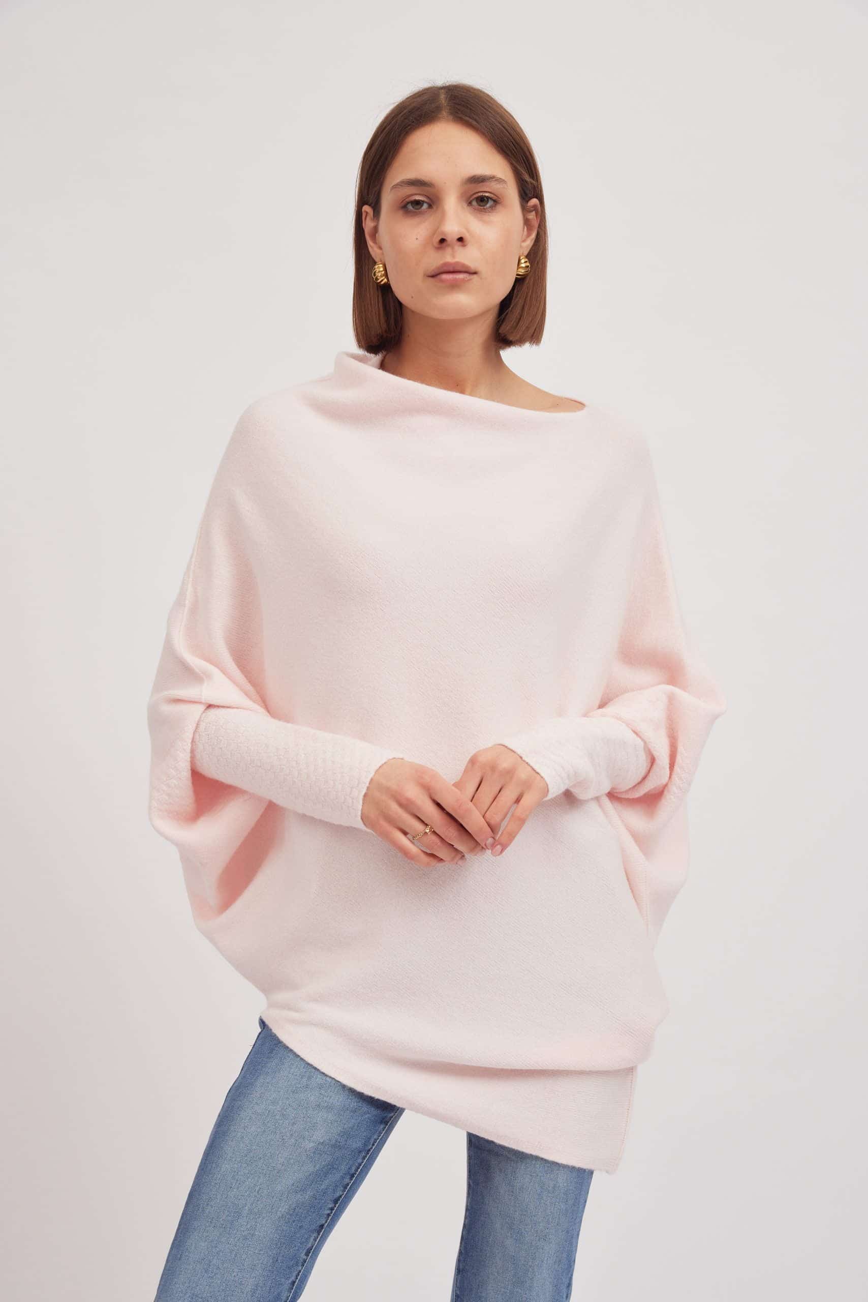 Asymmetric Knit, Pale Pink image 1