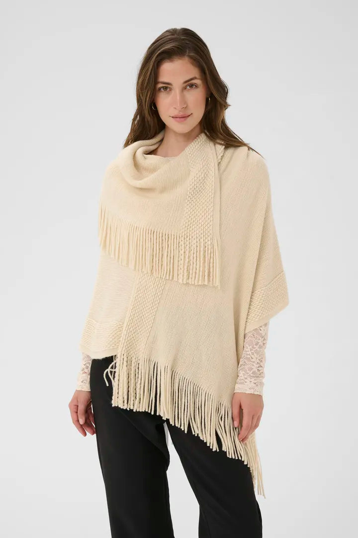 Sivas Knit Poncho, Birch image 0