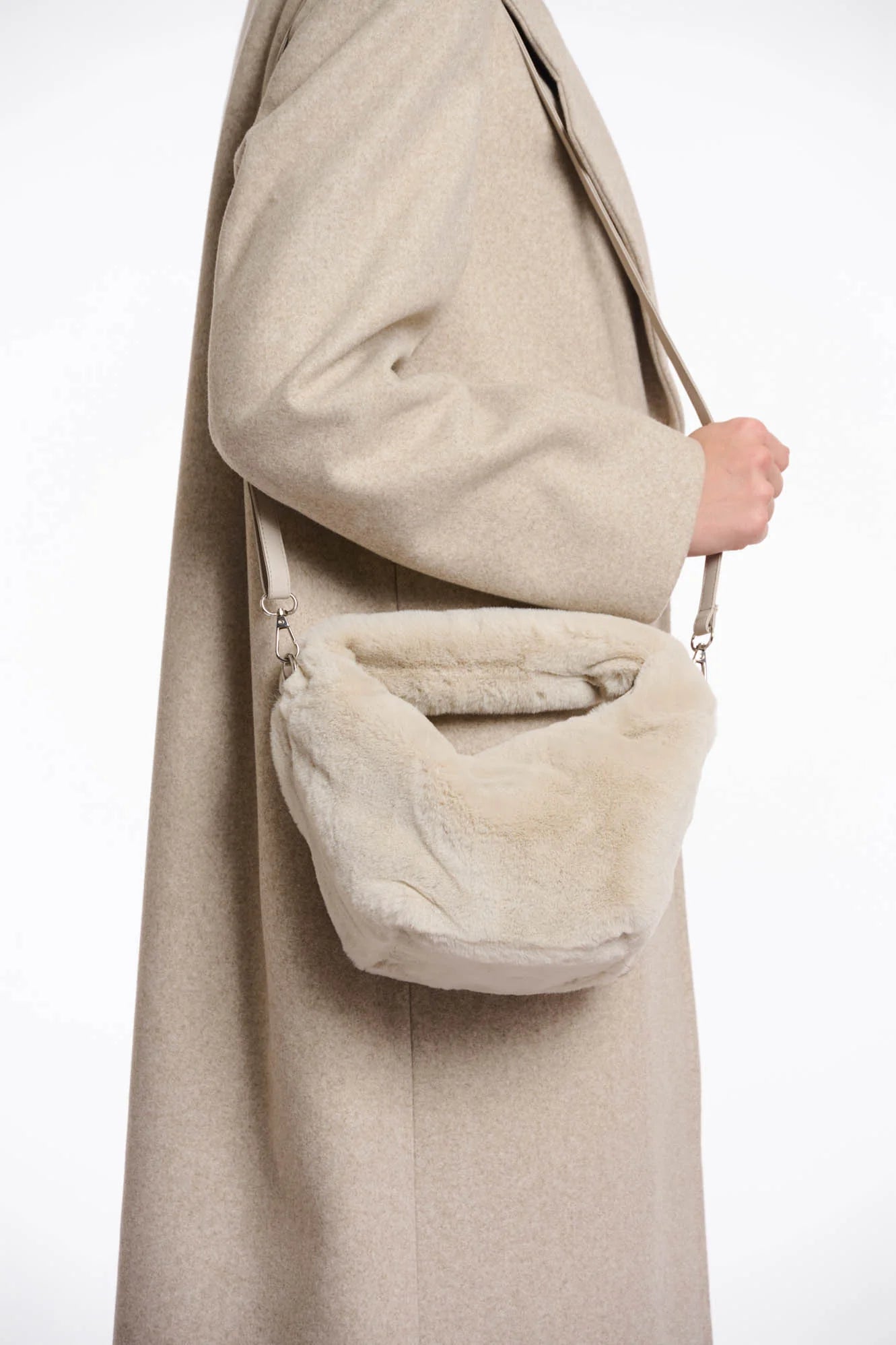 Cheryl Faux Fur Crossbody Bag, Birch image 0