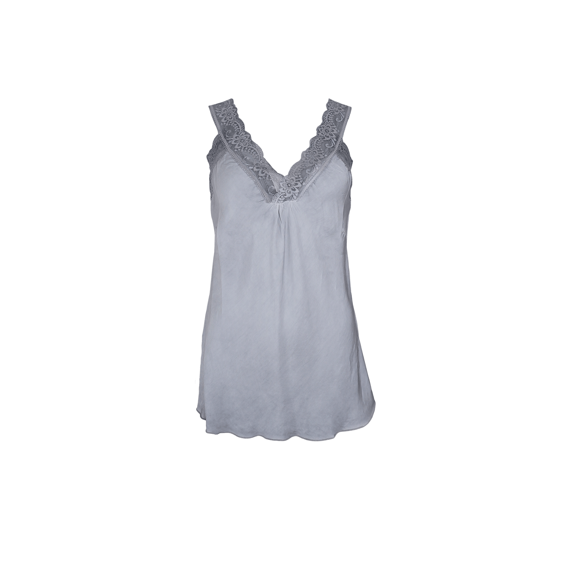 Lace Cami Vest, Light Grey - S-M image