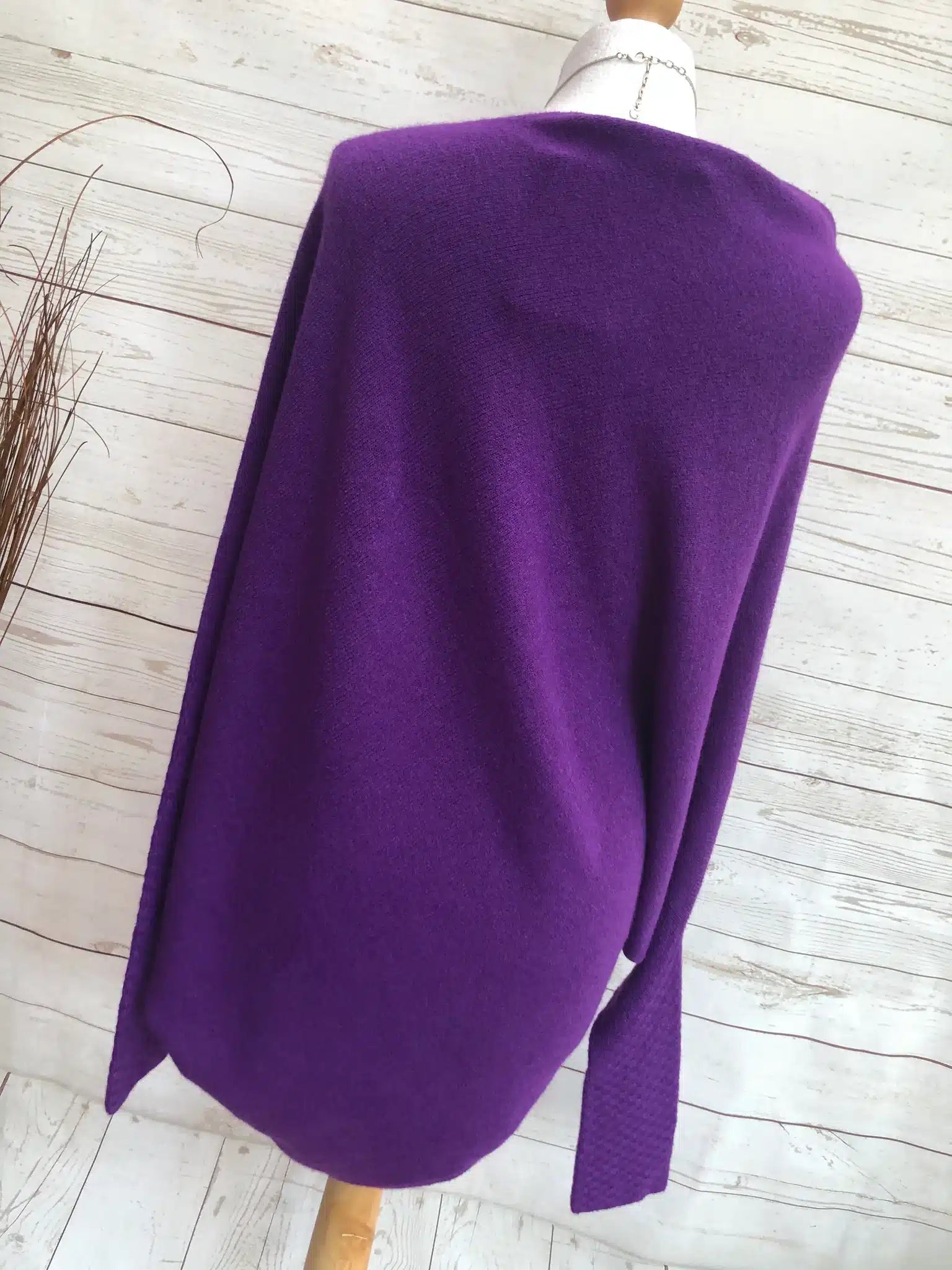 Asymmetric Knit, Purple image 2