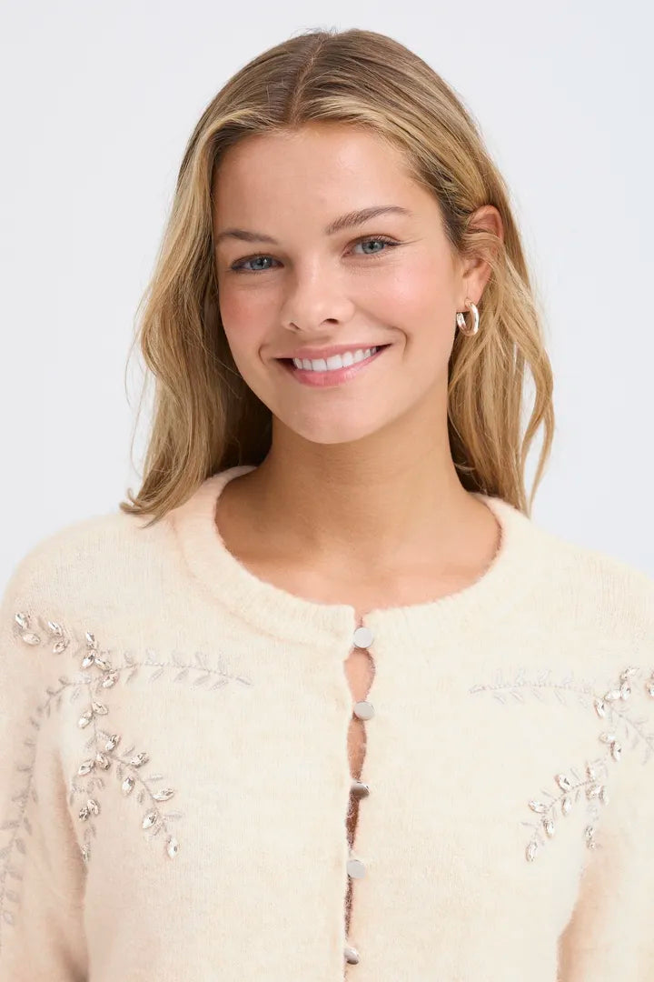 Kendra Cardigan, Oatmeal Melange