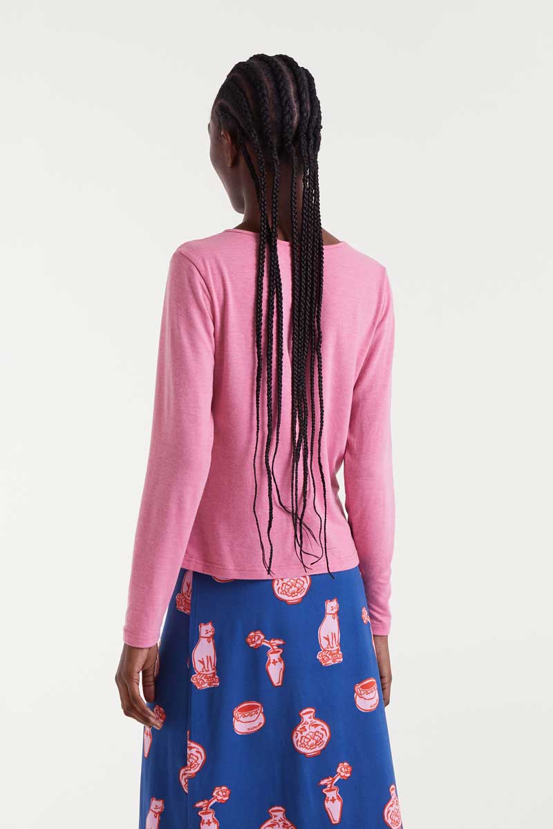 Amalia Long Sleeve Top, Pink image 4