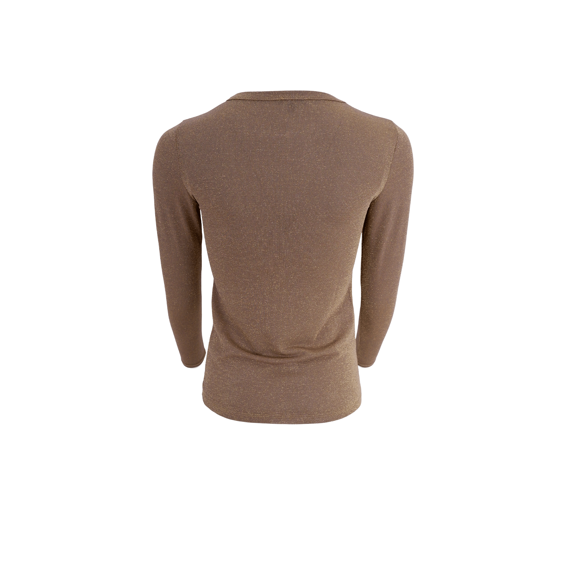 Faye Lurex Long-Sleeved Top, Golden Sand colour image 2