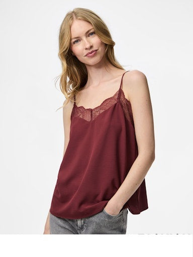 Tiffany Strap Lace Top, Tawny Port image 0