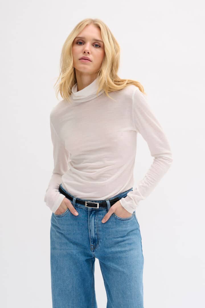 Rollneck Top, Off-White image 0