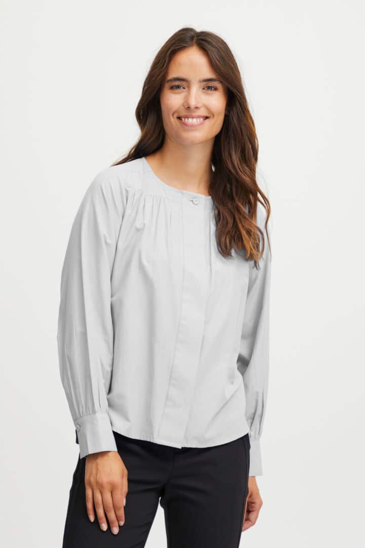 Hali Long Sleeved Blouse, Blanc de Blanc image 0