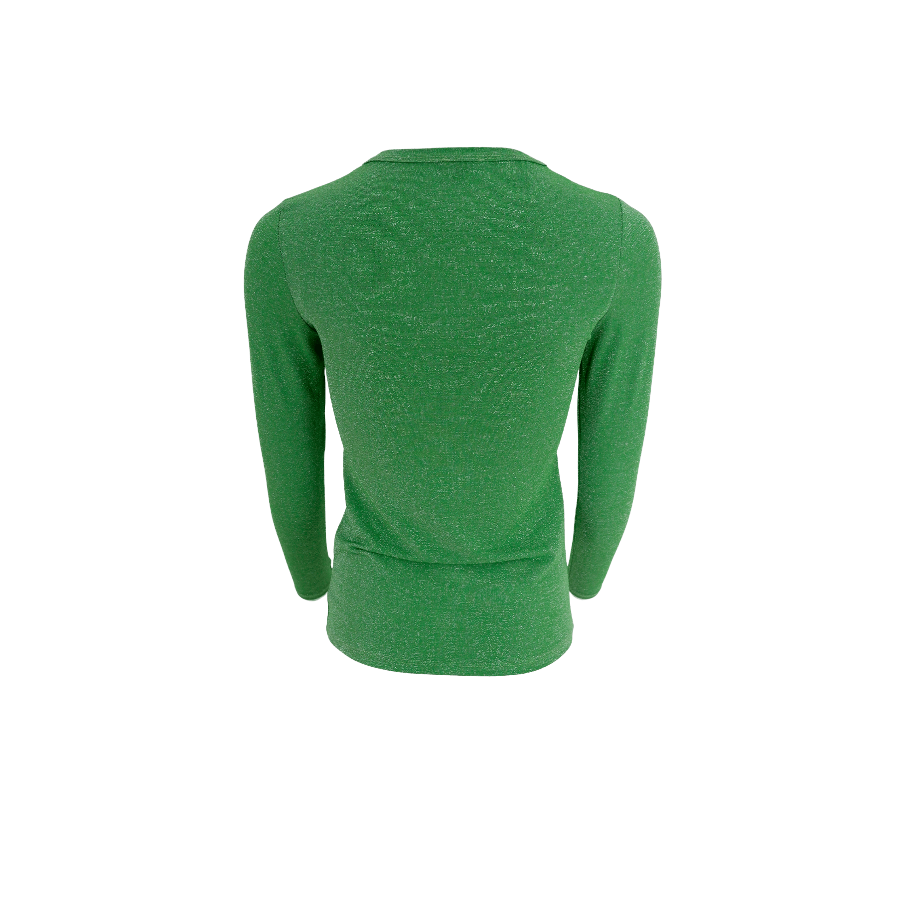 Faye Lurex Long-Sleeved Top, Grass colour image 3