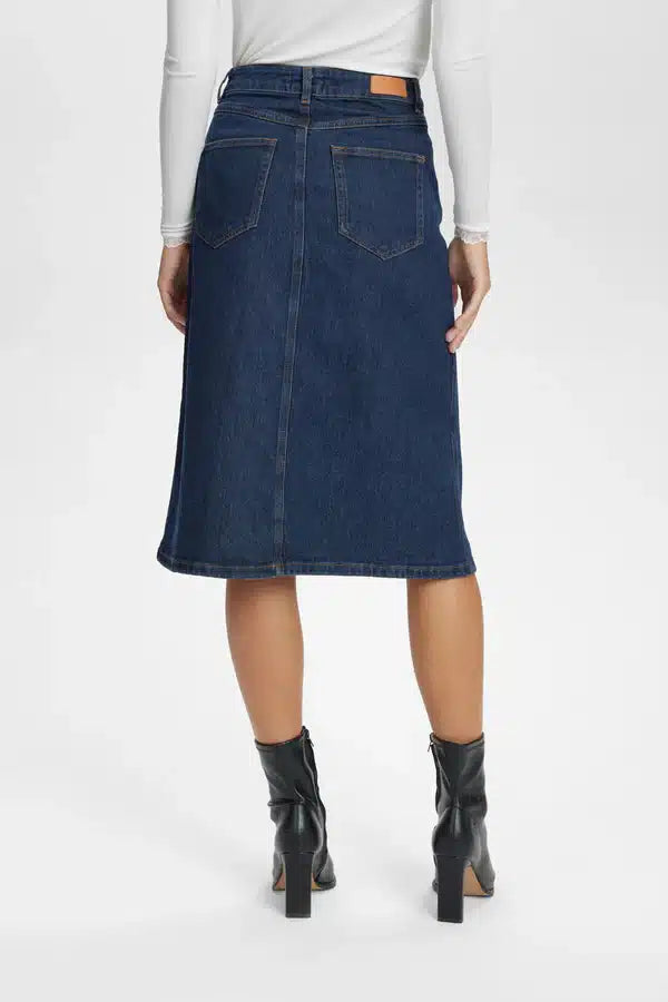 London Skirt, Dark Blue Denim image 2