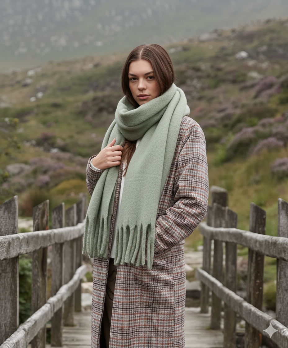 Cindy Scarf, Moss Green image 0