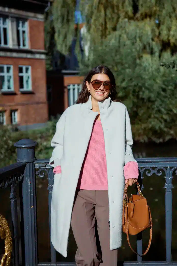 Edella Wool Mix Coat, Limestone Melange image 0