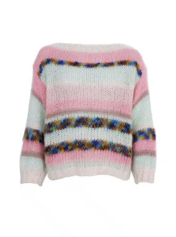 Minty Striped Jumper, Minty Rose image 1