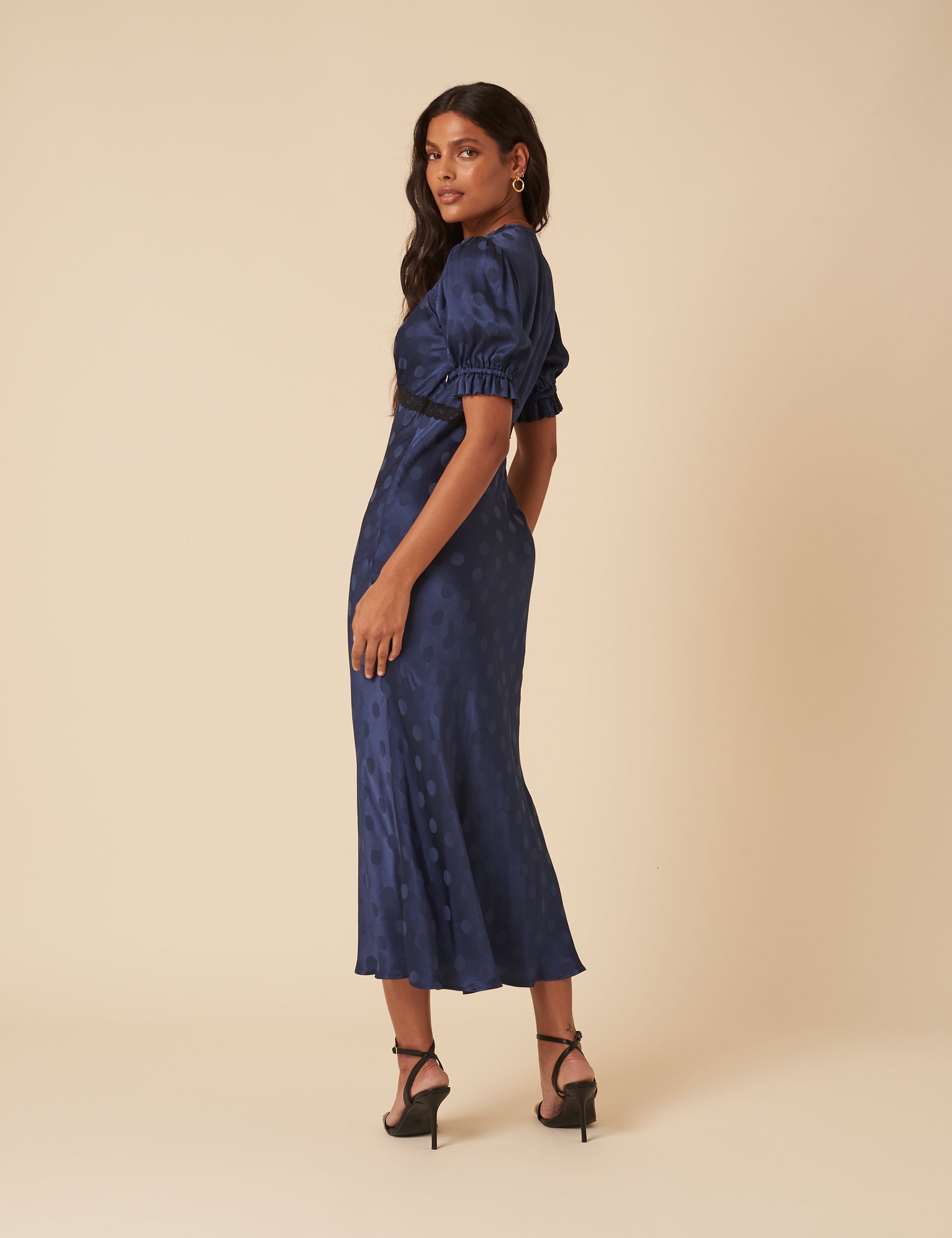 Angela Midi Dress, Midnight Blue image 4