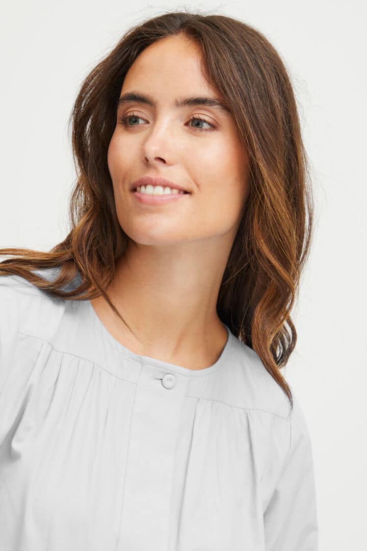 Hali Long Sleeved Blouse, Blanc de Blanc image 1