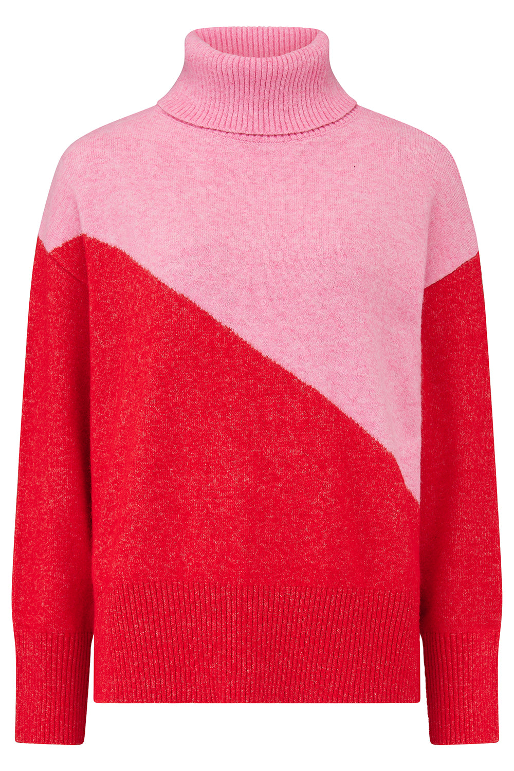 Winona Roll-Neck Jumper, Pink/Red image 4