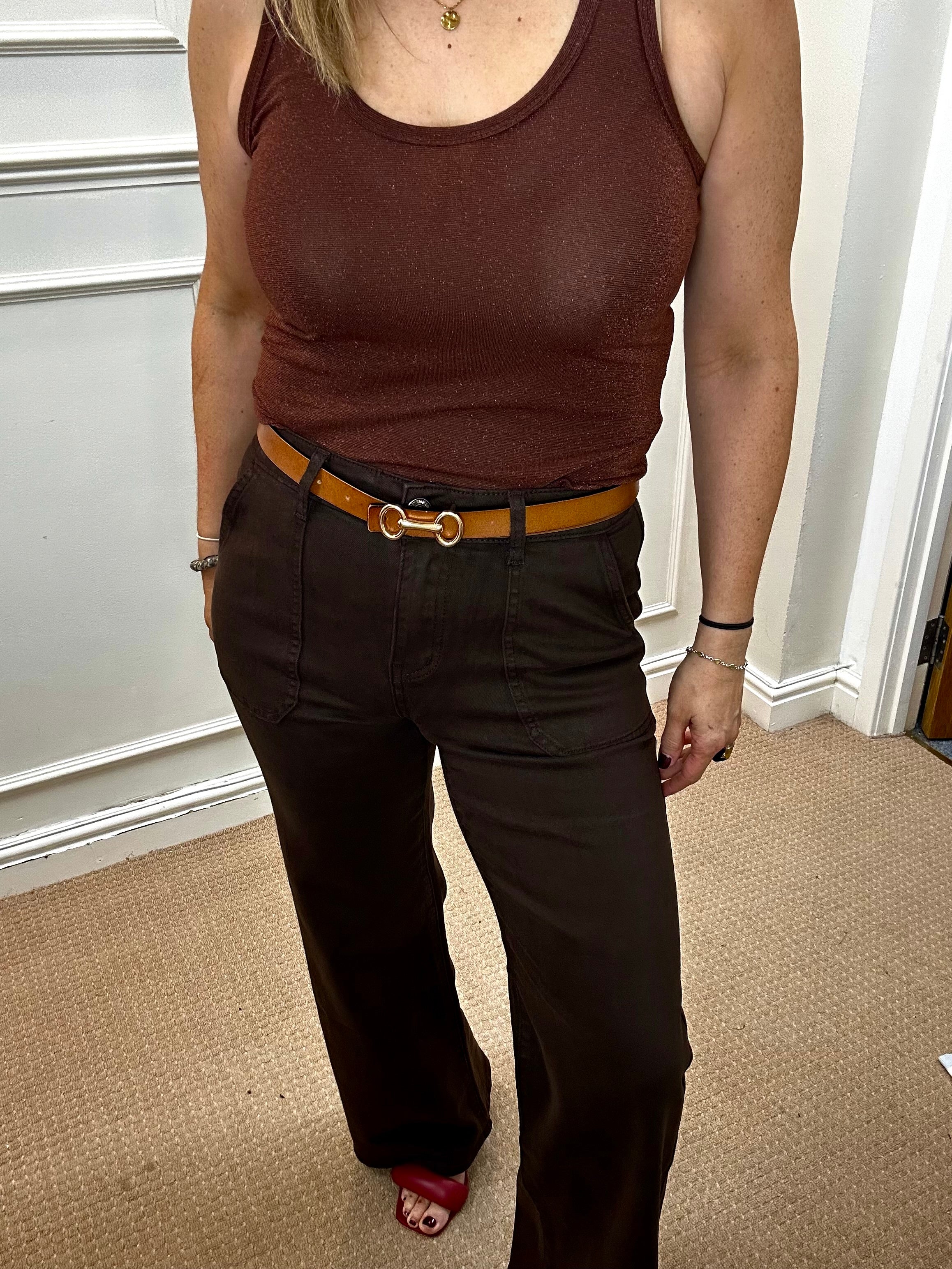 Alder Jean - Wide Leg, Chocolate image 1