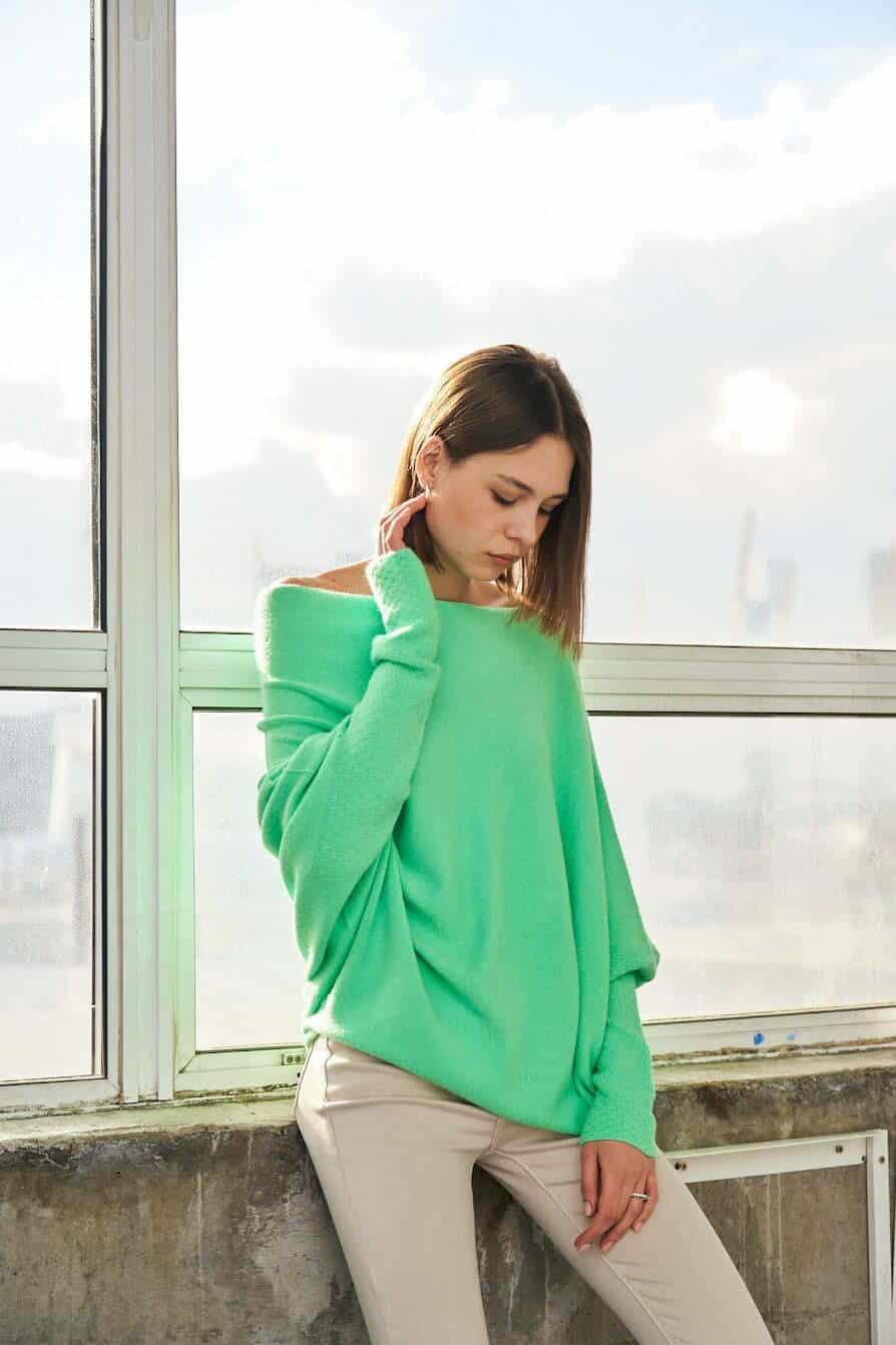Asymmetric Knit, Mint image 2