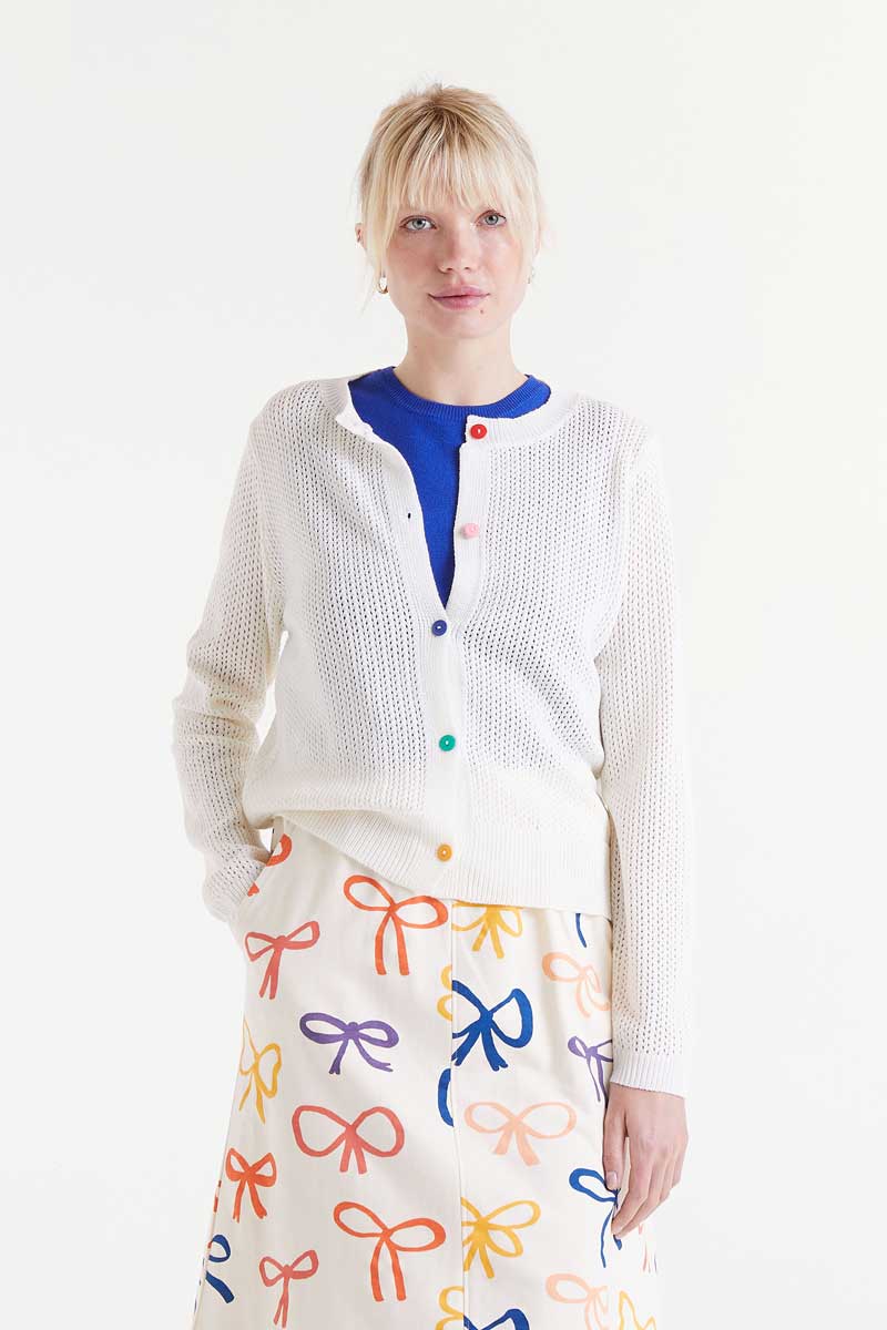 Vera Cardigan, Ecru image 0