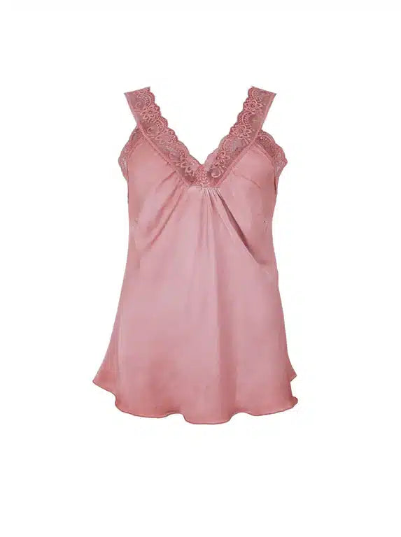 Lace Cami Vest, Dust Rose image 1
