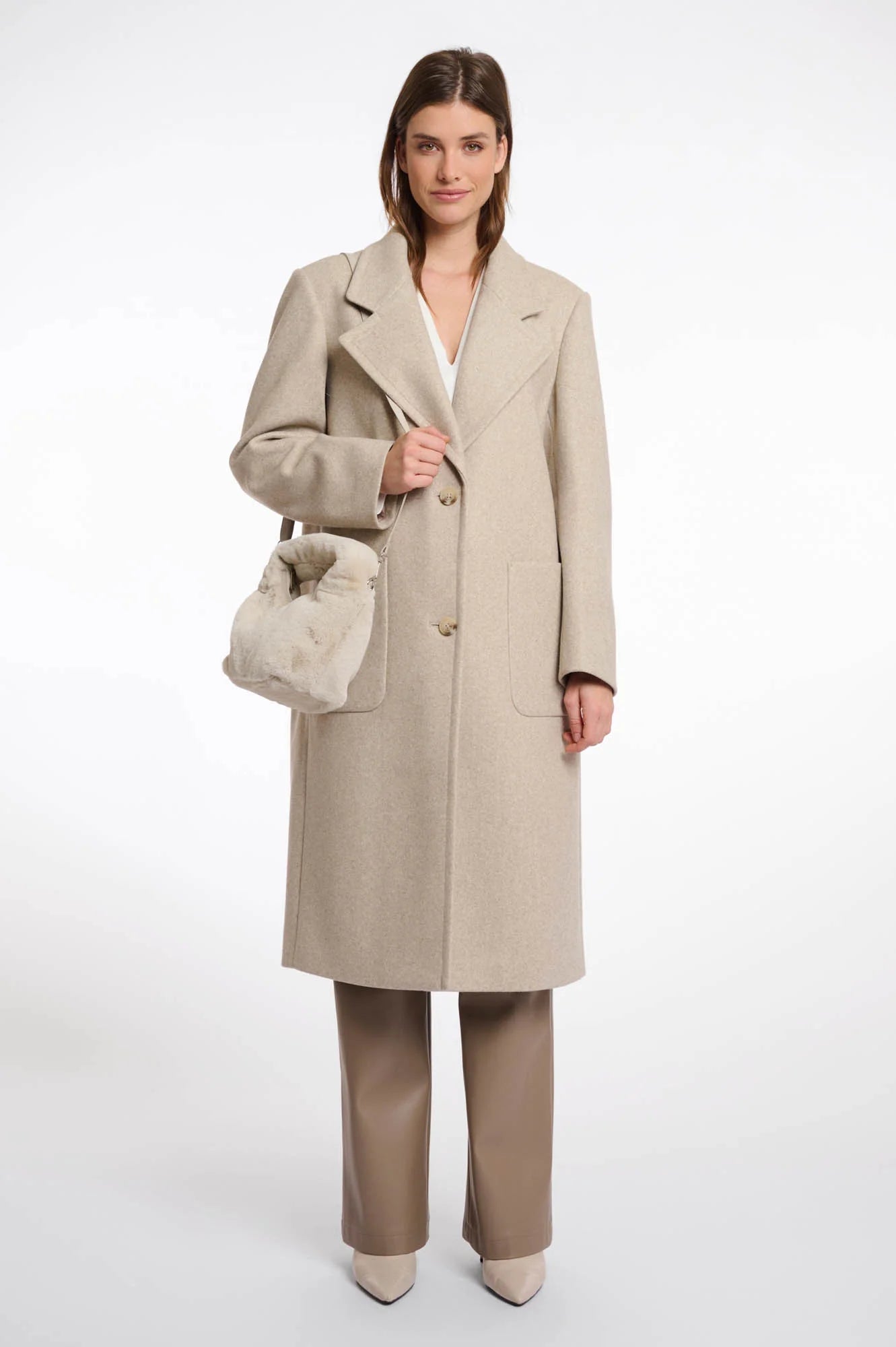 Cheryl Faux Fur Crossbody Bag, Birch image 1
