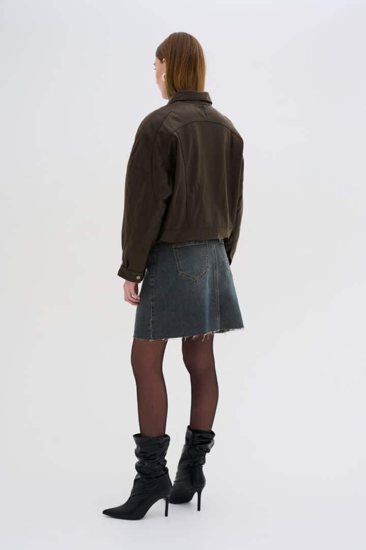 Dango Skirt, Dark Blue - dirty wash image 2