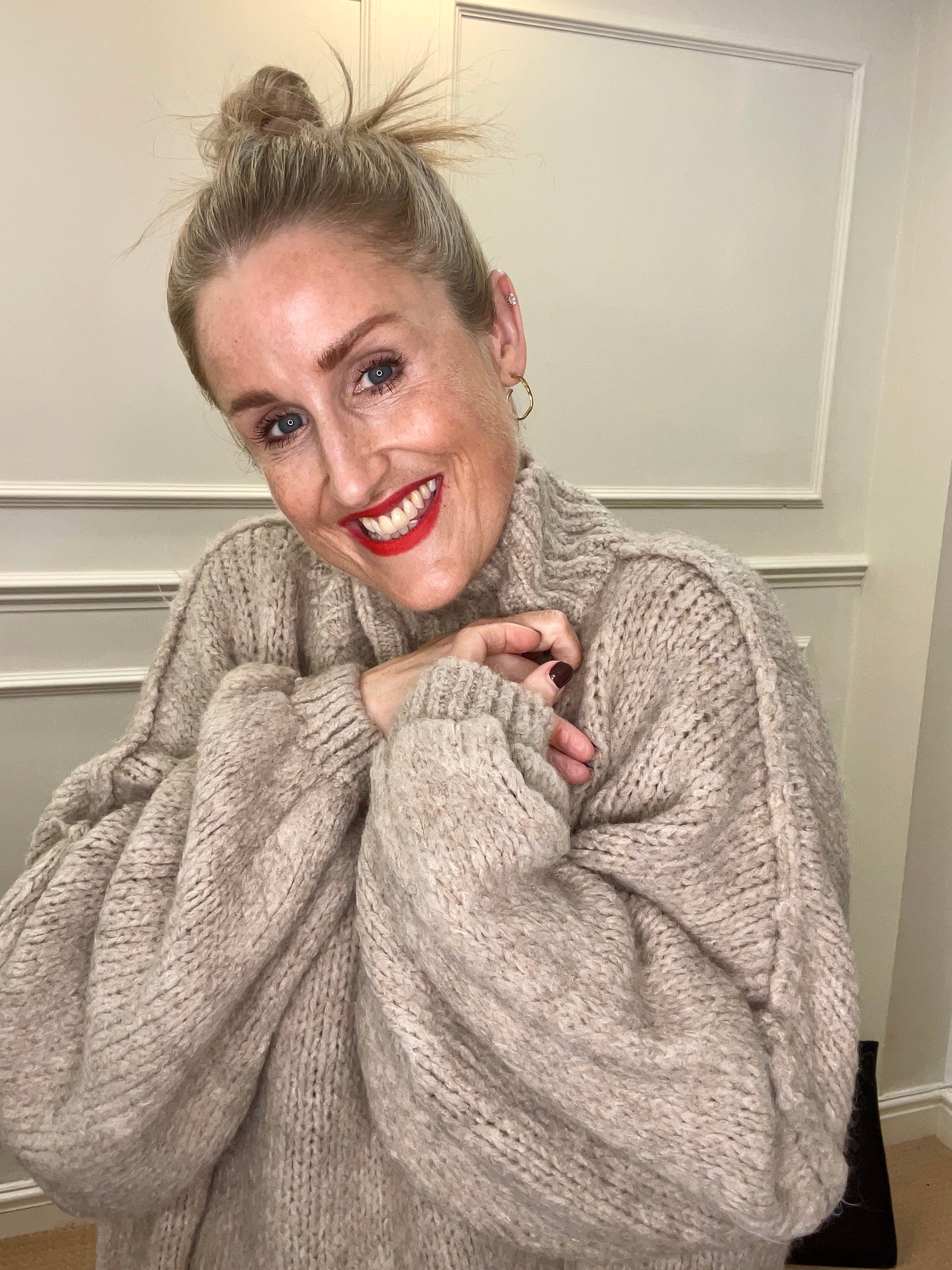 Biba Oversized Knit, Oatmeal image 1