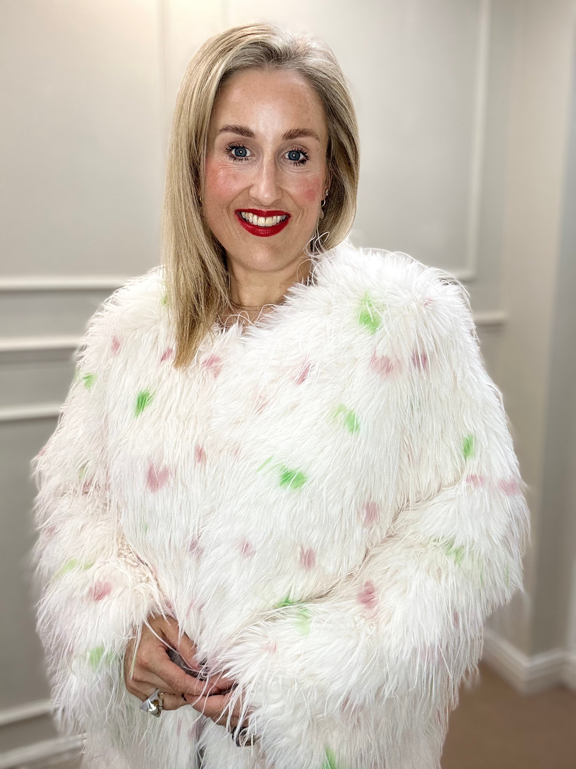 Anya Faux Fur Coat, Multi image 0