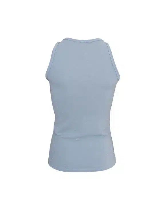 Faye Lurex Vest Top, Ice Blue colour image 2