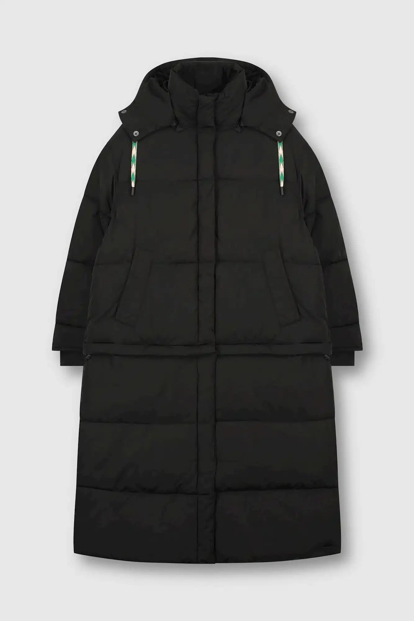 Jola Coat with detachable skirt, Black image 1