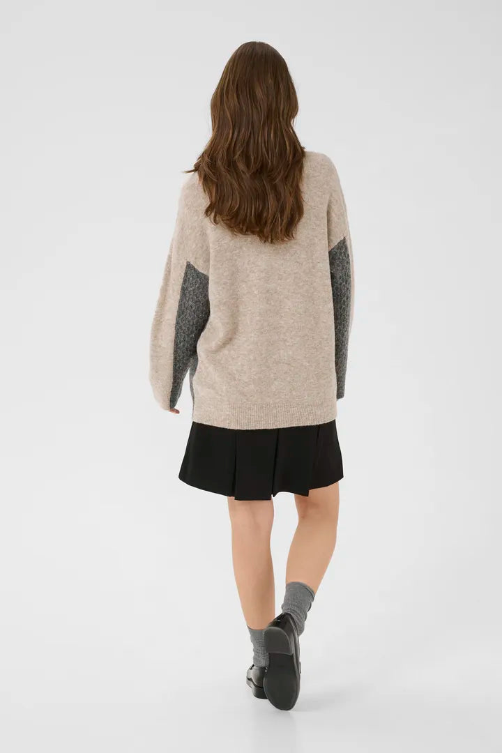 Myttah Pullover, Grey and Beige Melange image 3