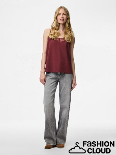 Tiffany Strap Lace Top, Tawny Port image 3