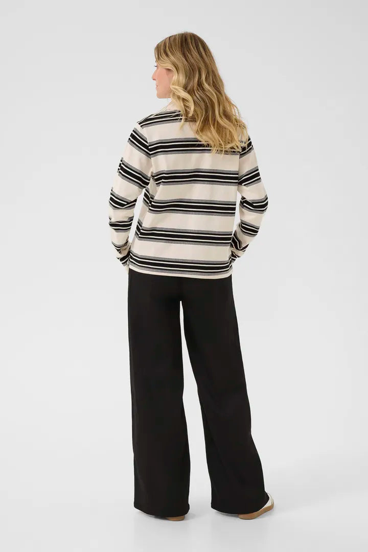Carmell Rugby Shirt, Black and White Stripe image 3