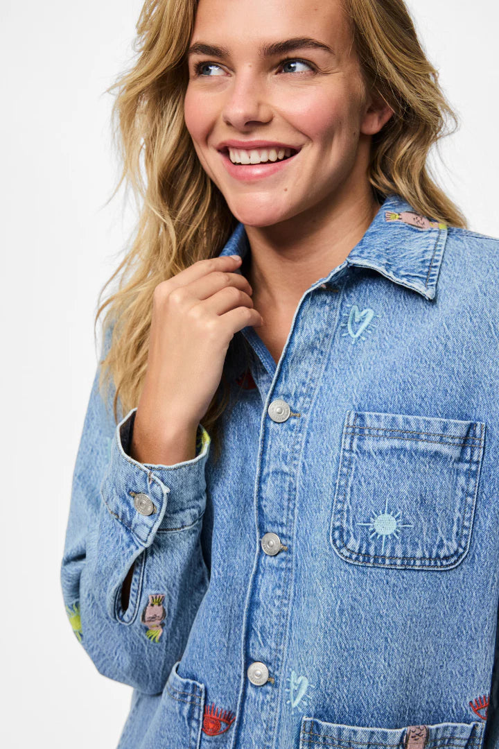 Jidi Shacket, Medium Blue Denim image 0