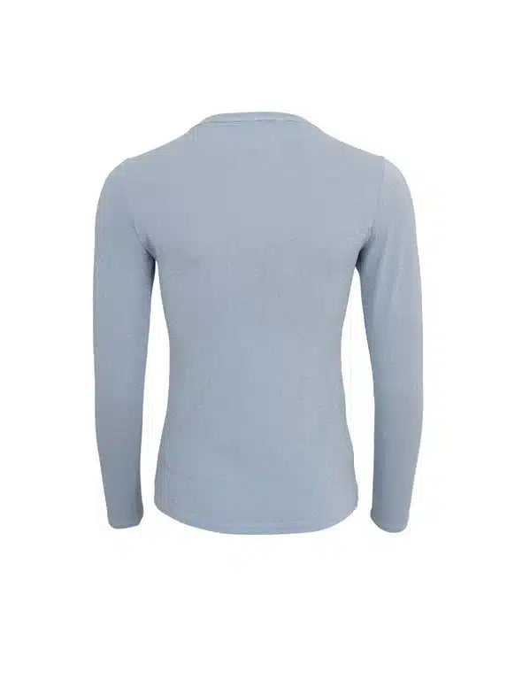 Faye Lurex Long-Sleeved Top, Ice Blue colour image 3