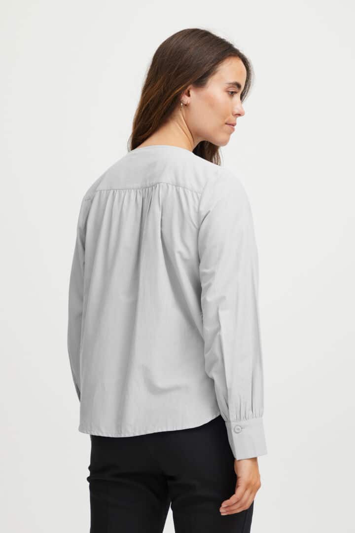 Hali Long Sleeved Blouse, Blanc de Blanc image 2